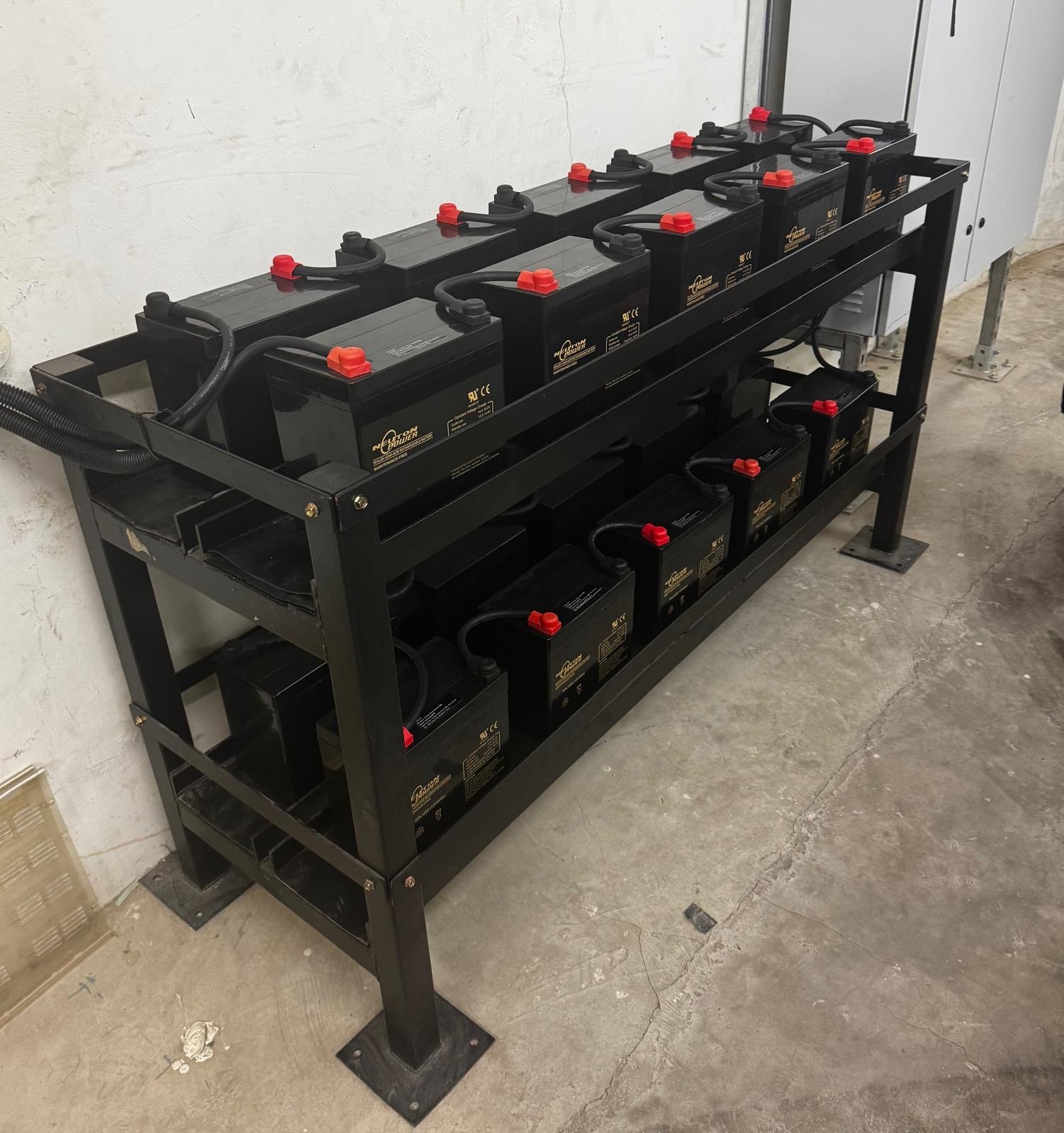 UPS battery bank installation